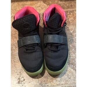 Nike Air Yeezy 2 black and Green glow in the dark 
Shoes